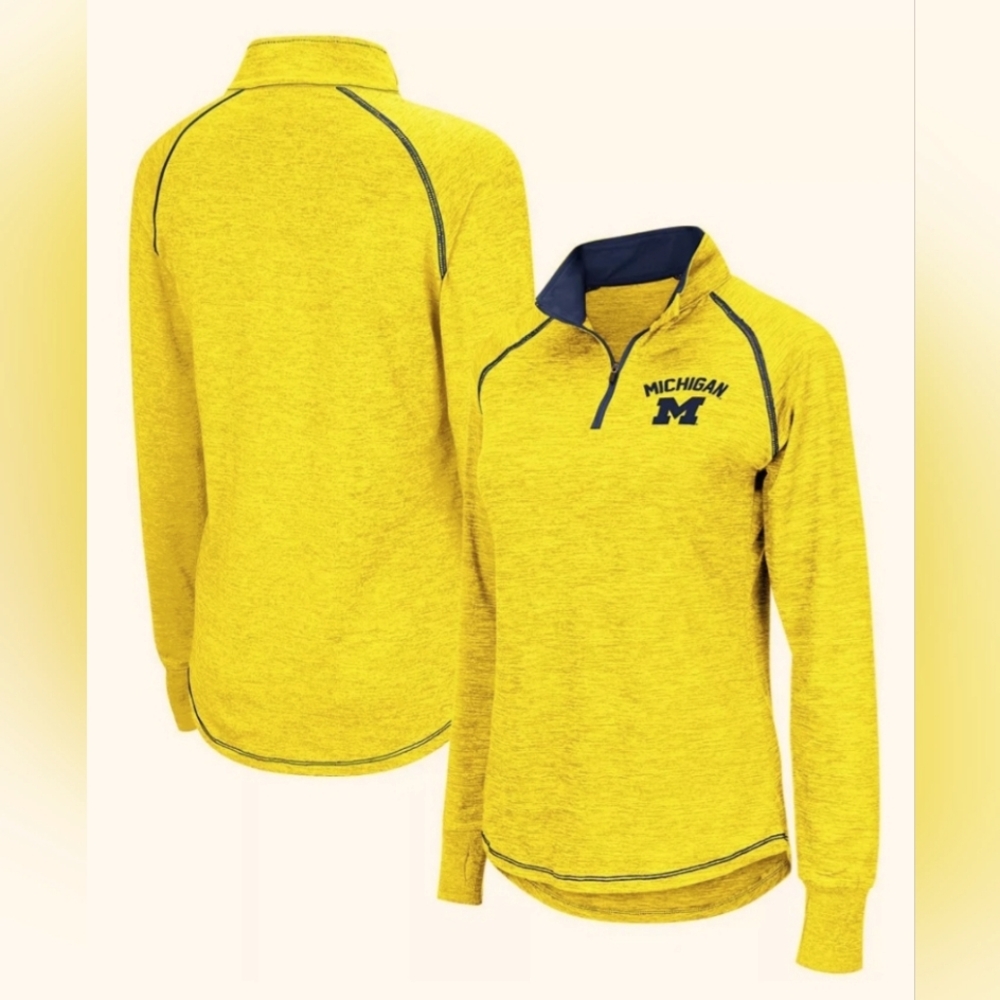 Like New! Maize  Michigan Quarter-Zip Pullover